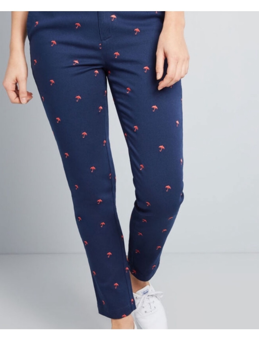 ModCloth Blue Legendary Lifestyle Embroidered Umbrella Pants Trousers Size 22